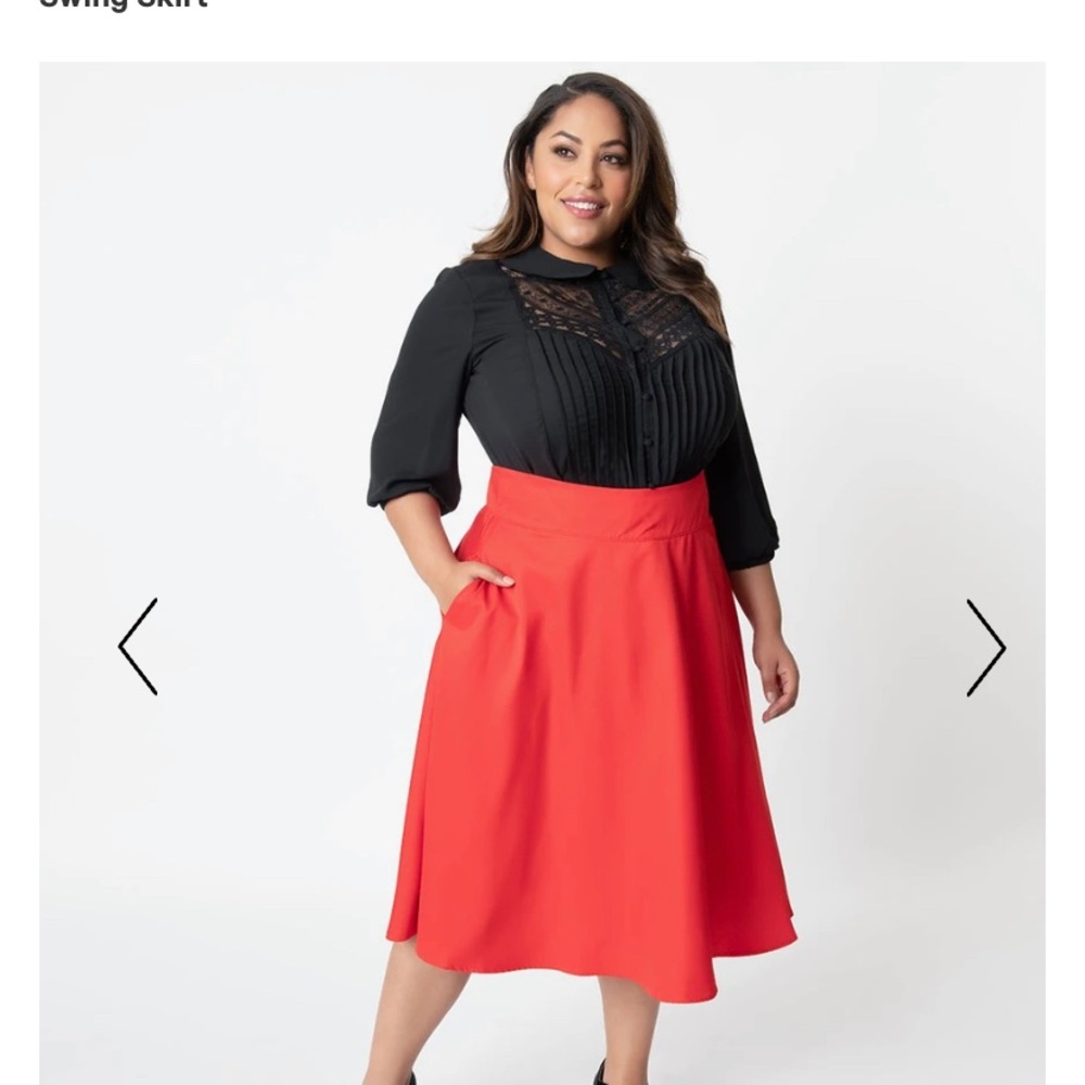 Unique Vintage High Waist Vivien Swing Skirt